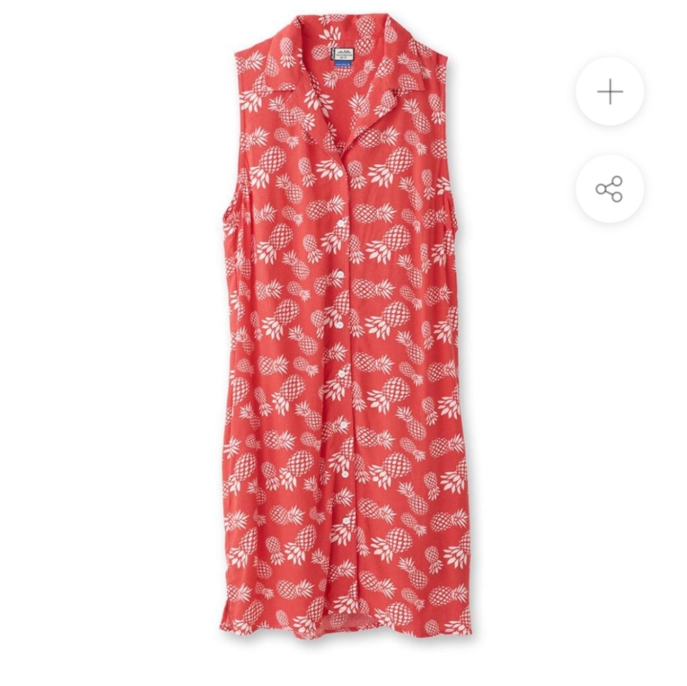 Pineapple button down shirt Dress